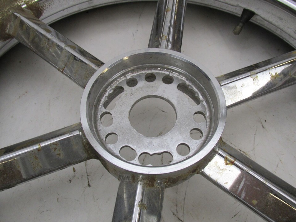 Harley Davidson 6 Spoke Invader Chrome Chopper Multi-fit Wheel Rim 16x3 ...