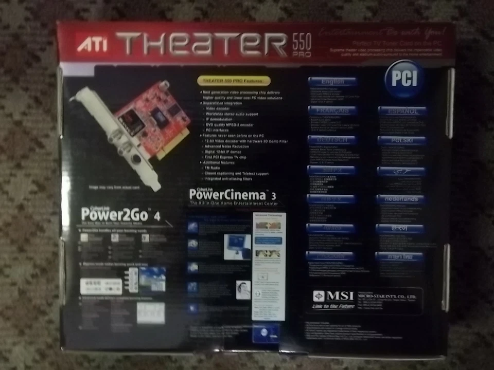 MSI ATI THEATER 550 PRO ANALOG TV TUNER/FM WITH REMOTE, USB RECEIVER - NIB - Image 2 of 2