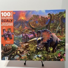 Children  s Scaly Jigsaw Puzzle Dinosaur Dino 100 Pieces 19.3" x 14.2" COMPLETE