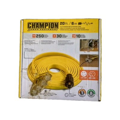 #ad Champion Power Equipment 20ft 30A Generator Flat Extension Cord $61.49