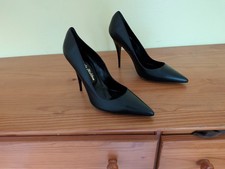 Karla Malthon Black Italian leather stiletto heels sz 42