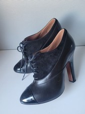 Alaia Ankle Boots Leder/Lackleder in schwarz Stiefeletten Gr.37 Original
