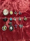 VTG STERLING SILVER 925 MIXED JEWELRY LOT Necklace Charms Pendants 1.3 ounces