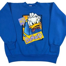 Vintage Donald Duck Sweatshirt Unisex Adult sz M/L Disneyland Shirt Disney Retro
