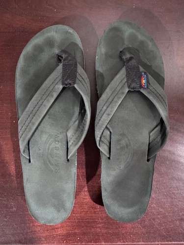 rainbow Double Layer Sandal - Black - Size 11