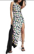 Topshop Women’s Floral Satin Sleeveless Slip Dress Size 4