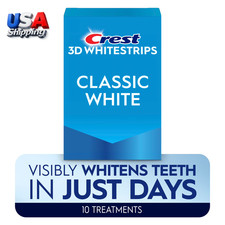 3Dwhitestrips Classic White At-Home Teeth Whitening Kit, 10 Treatments