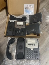 Lot Of 2 Cisco IP Phones SPA501G. Missing Headphone Cords  Power Adapters.