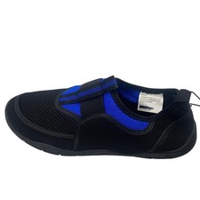 Water Shoes Boys Size 5 Blue Black Slip On Mesh Swim Beach Pool