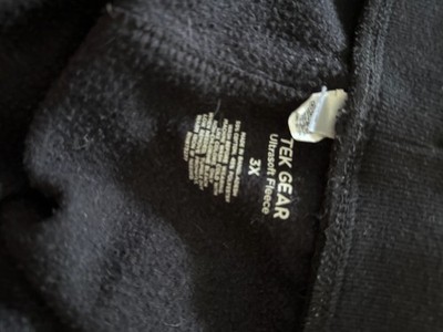 Tek Gear Ultrasoft Fleece Pants Womens 3X Black Drawstring Pockets Lounge