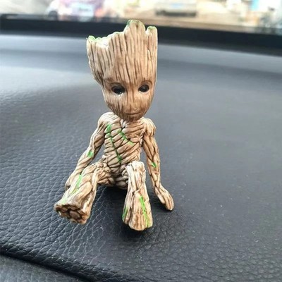 Baby Groot Figure Guardians of The Galaxy 2 Tree Man Baby Sitting Model Toy Gift