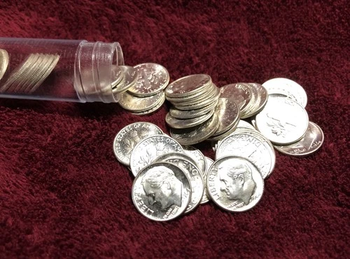 Roosevelt 90% SILVER Dimes ~  50 Coins ~ FREE SHIPPING !  My #311