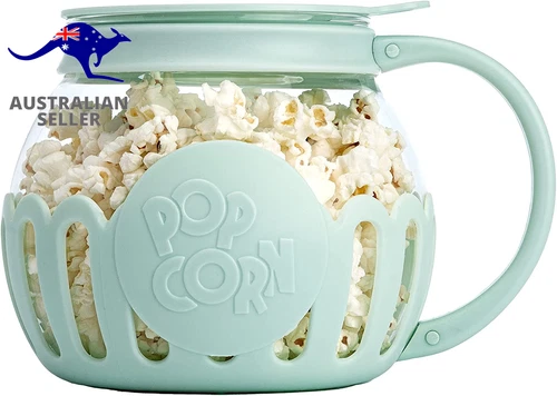 Patented Micro-Pop Microwave Popcorn Popper with Temperature Safe Glass, 3-In-1 