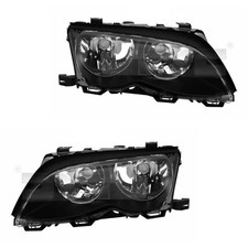 Scheinwerfer Set rechts & links Schwarz H7/H7 für BMW 3er Touring E46