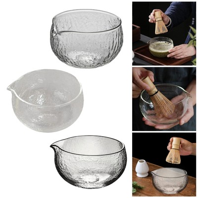 Matcha Bowl transparent für Familienanfänger Japanische Matcha -Vorbereitung