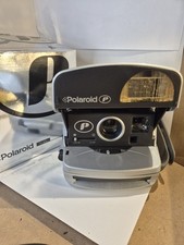 Polaroid P600 Instant Camera Silver Built-In Flash Vintage Retro Collectable VGC