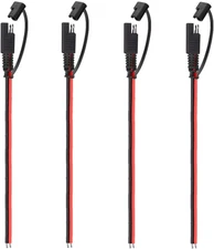 4-Piece 12V SAE Quick Disconnect Extension Cable, 1 Foot, 18AWG