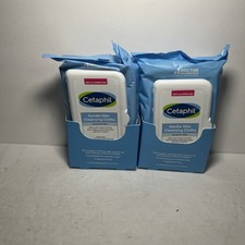 2 pack Cetaphil Gentle Skin Cleansing Cloths, Face and Body Wipes, 25 ct ea.