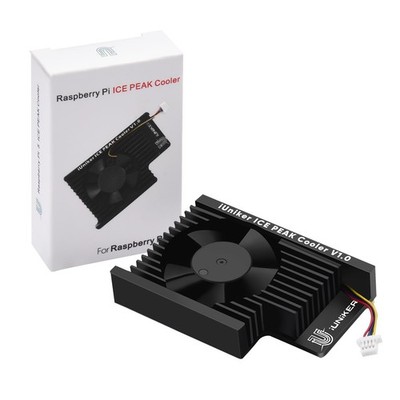 iUniker Ultra-Quiet Active Cooler for Raspberry Pi 5, ICE Peak for... 