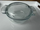 Pyrex de Corning France 451 Vintage Glass Bowl with Handles and Lid