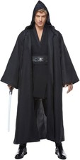 Men's Tunic Cosplay Costume Adults Outfits Halloween Robe Hooded Full Set Large