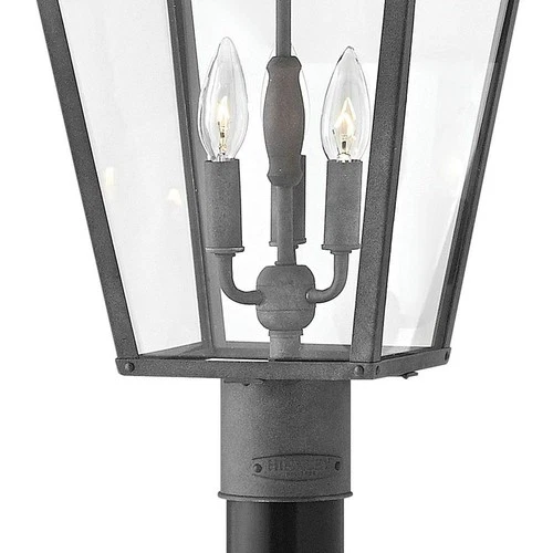 Hinkley Lighting - Three Light Post Top/ Pier Mount - Outdoor - Trellis - 3 - Picture 3 of 4