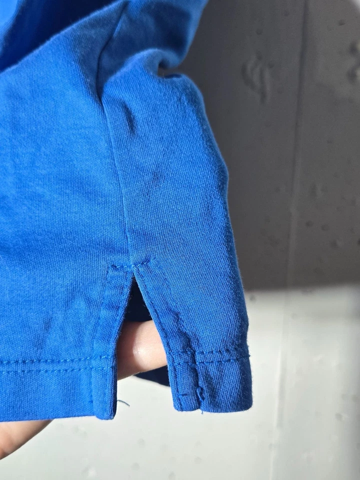 Camisa polo Lands End para mujer azul manga corta talla grande 1X Top Preppy carrera Foto 4 de 4