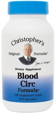 Dr. Christopher's Original Formulas Blood Circulation Formula Capsules, 475mg,