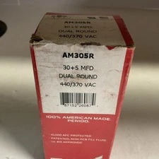 Linebacker Motor Run Dual Round Capacitor, 30 + 5 Mfd., 440 Volt, LCD30+5X440R