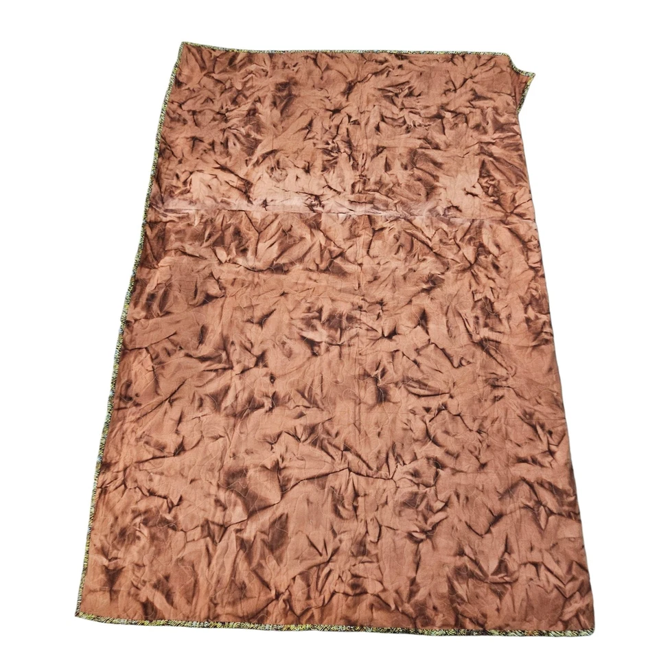 Handmade Log Cabin Quilt Blanket Rustic Farmhouse Brown Throw Grandma Cottage - Image 2 of 4