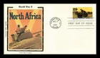US COVER WWII ALLIES LAND IN NORTH AFRICA 50TH ANNIVERSARY FDC COLORANO SILK