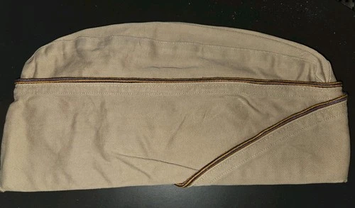 WW2 era US Army Military Overseas Garrison Side Cap Officer Wool Size 7 1/4