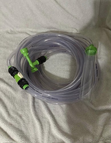 Python Products Aquarium Air Tubing with Green Connectors for All Water Types