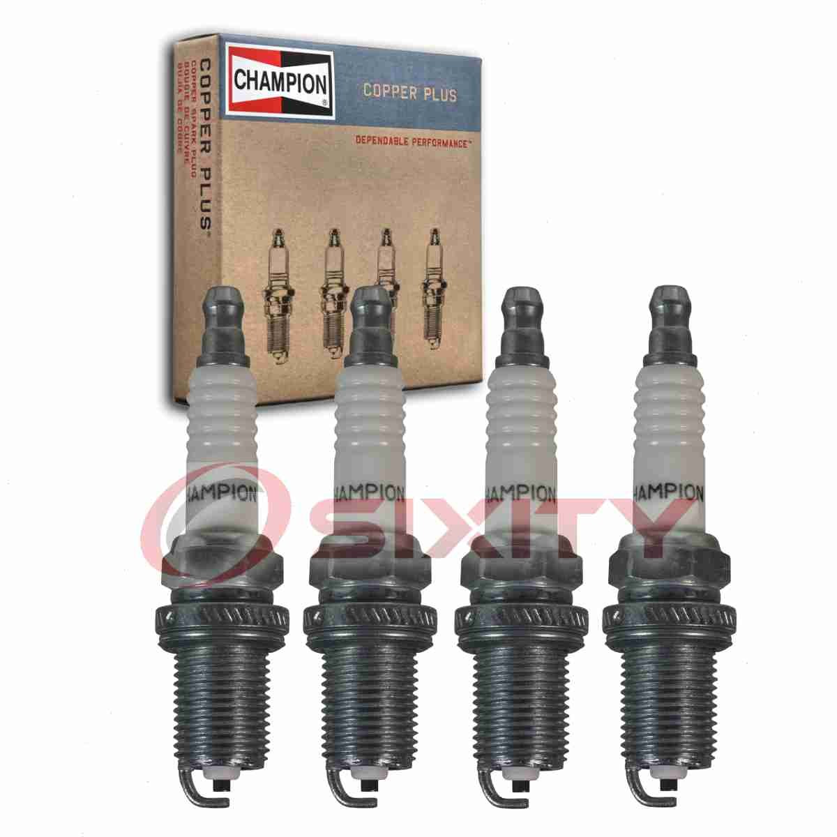 4 pc Champion Copper Plus 337 Spark Plugs for RC8YC 6962 Ignition Wire dq