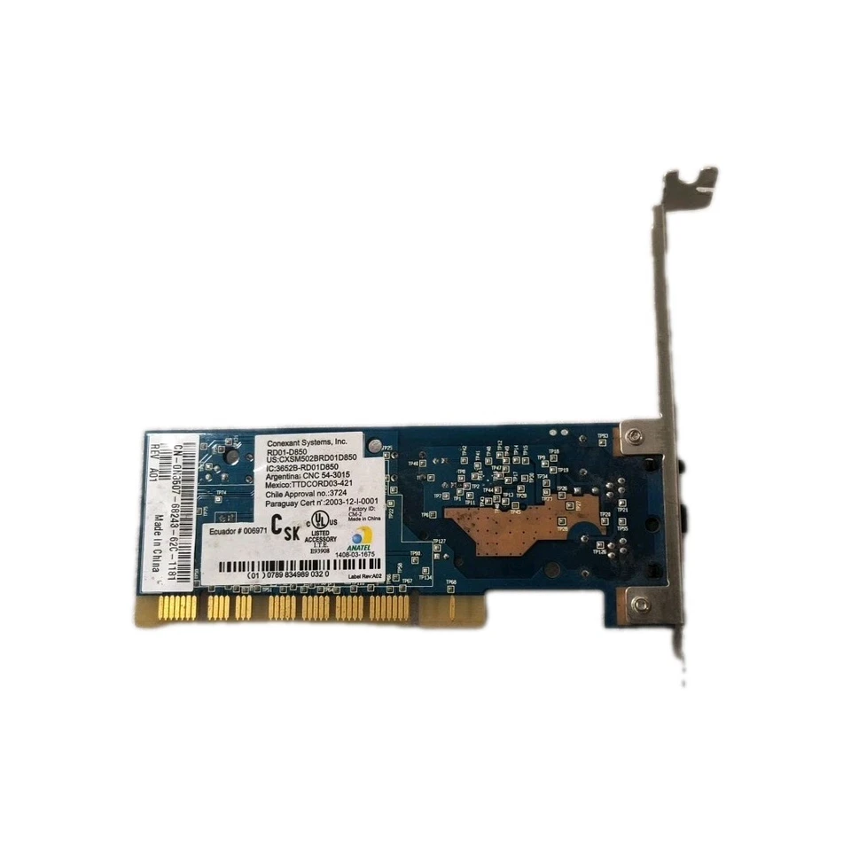 VINTAGE RETRO CONEXANT SYSTEMS RD01-0850 MODEM PCI 56K MODEM MXB70B - Image 3 of 4