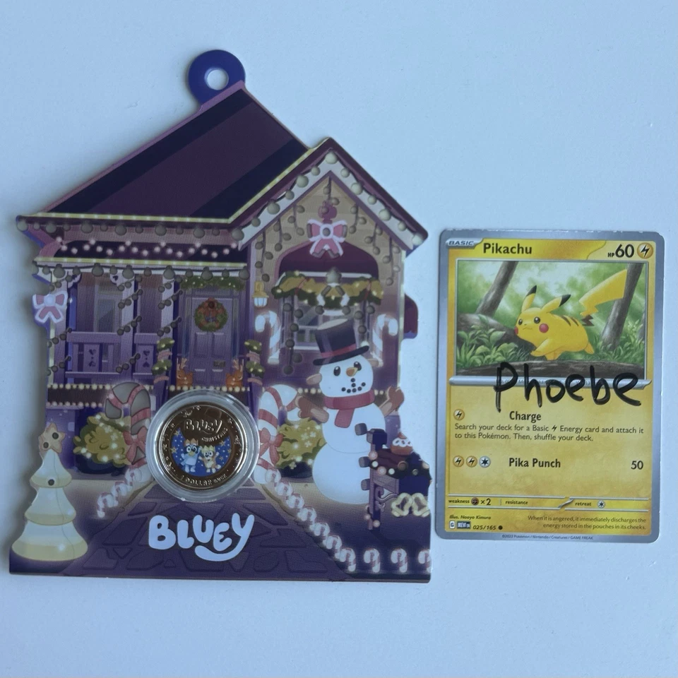 FREE 🇦🇺 SHIP - INSTOCK Bluey Christmas 2025 $1 Coloured Uncirculated Coin