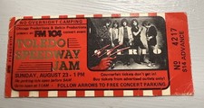FOGHAT/JOE PERRY OF AEROSMITH/REO RARE CONCERT TICKET STUB TOLEDO, OH 08/23/1981