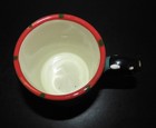 Vintage Hand Painted Ceramic Coffee Mug Floral Design Dotted Handle Signed Base — photo 5