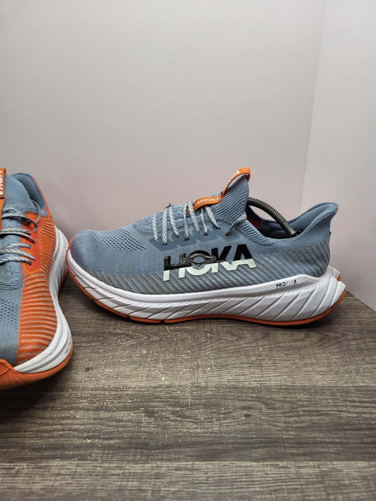 Hoka One One Carbon X3 1123192 MSPBL Blue Orange Running Shoes Mens 12.5 D thumbnail 2