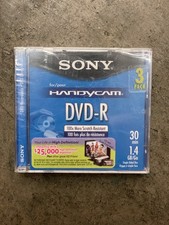 Sony Handycam 3Pack DVD R Mini Discs 1.4GB 30 Min Single Sided AccuCORE Sealed