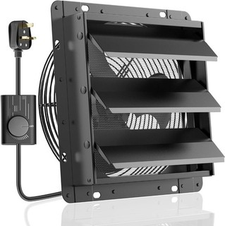 HG Power 250mm Shutter Exhaust Fan with Speed Controller Black