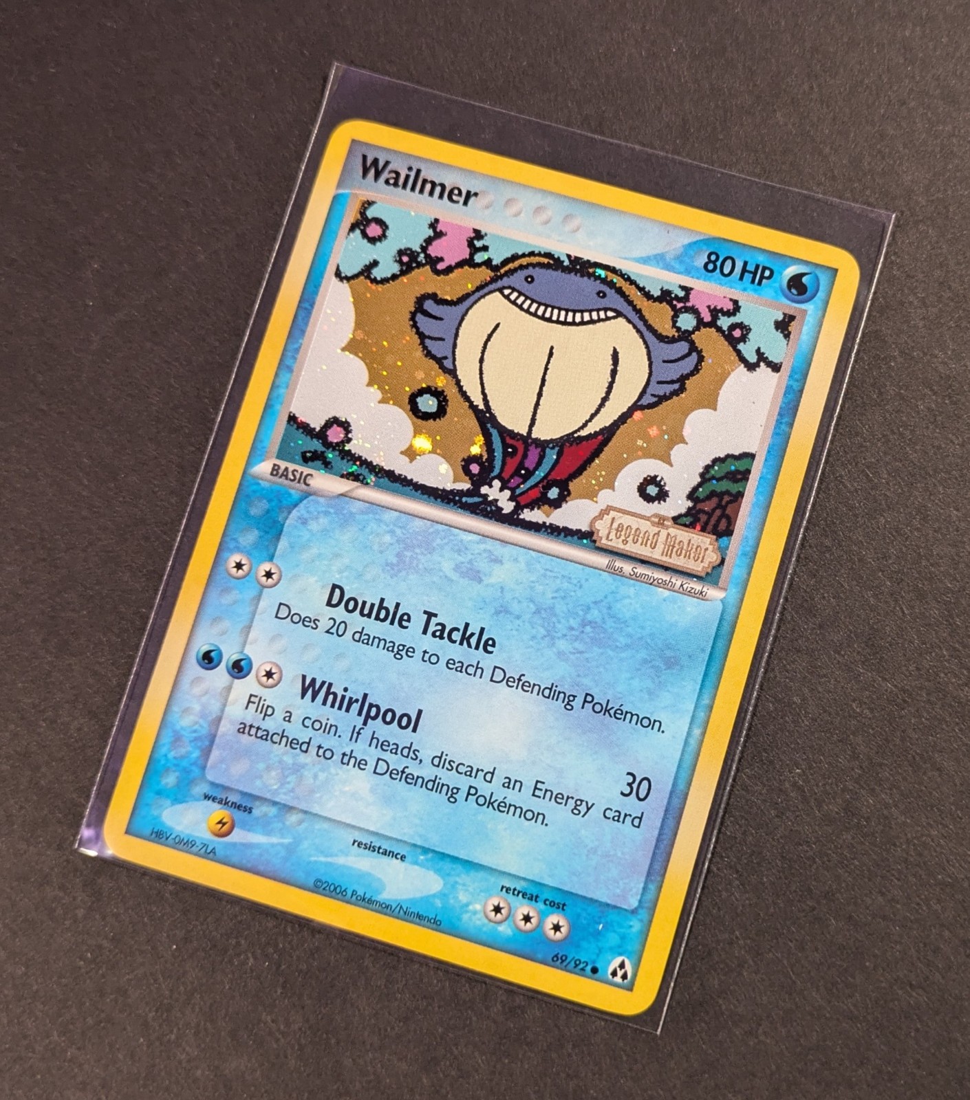 Pokemon TCG "Wailmer 69/92" Reverse Holo Card - NM - Legend Maker