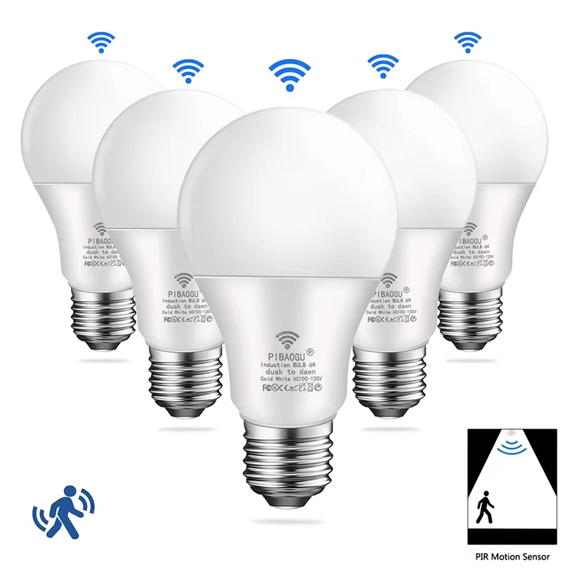 Lampadina LED con sensore di movimento a infrarossi PIR intelligente