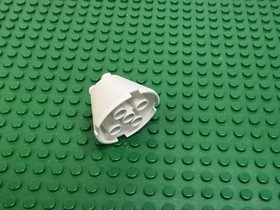 1980 LEGO White Cone 4 x 4 x 2 without Axle Hole Beta-1 Command Base 6970 #3943a