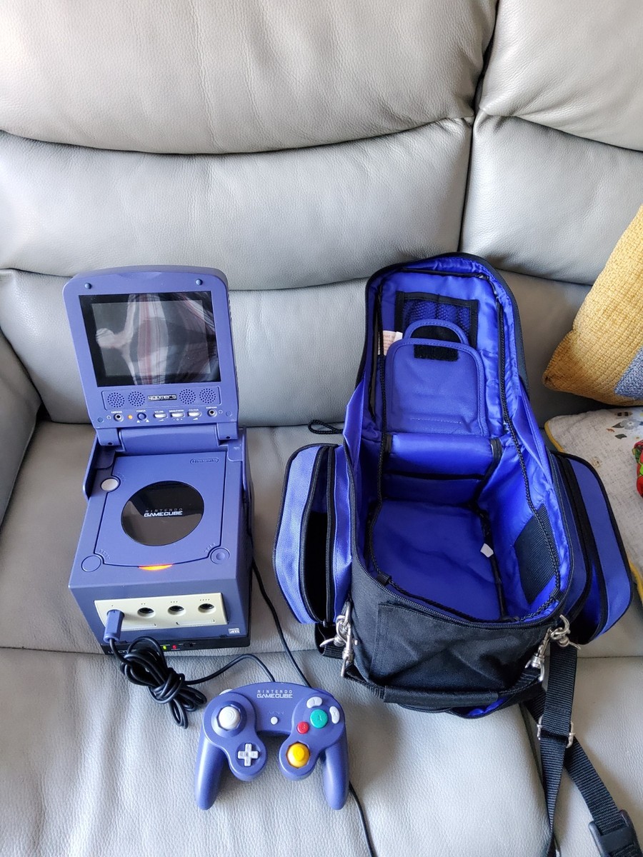 Game cube Console, Lcd Screen, Battery, Travel Case