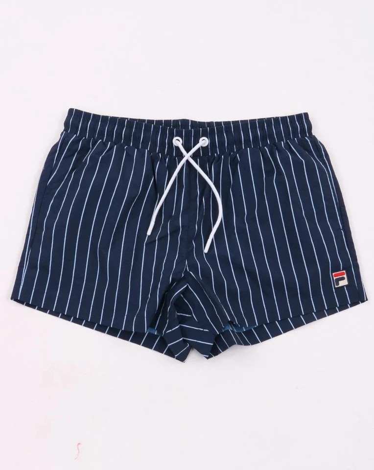 Fila Vintage Pinstripe Swim Shorts Navy/sky - Image 1 of 1