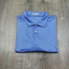 Peter Millar Polo Shirt Summer Comfort AOP Geometric Mens XXL Farm Neck Golf