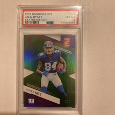 2023 Donruss Elite Jalen Hyatt. Status Die Cut. PSA 8. 2/7. 