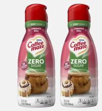 CoffeeMate Zero Sugar Cinnamon Roll Coffee Creamer 32 oz 2 pack