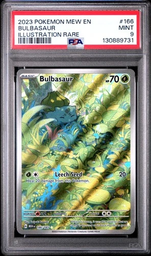 Bulbasaur 166/165 Illustration Rare 151 Pokemon PSA 9